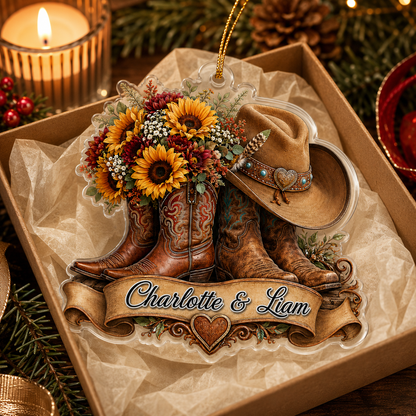 Personalized Boots Cowboy Couple Acrylic