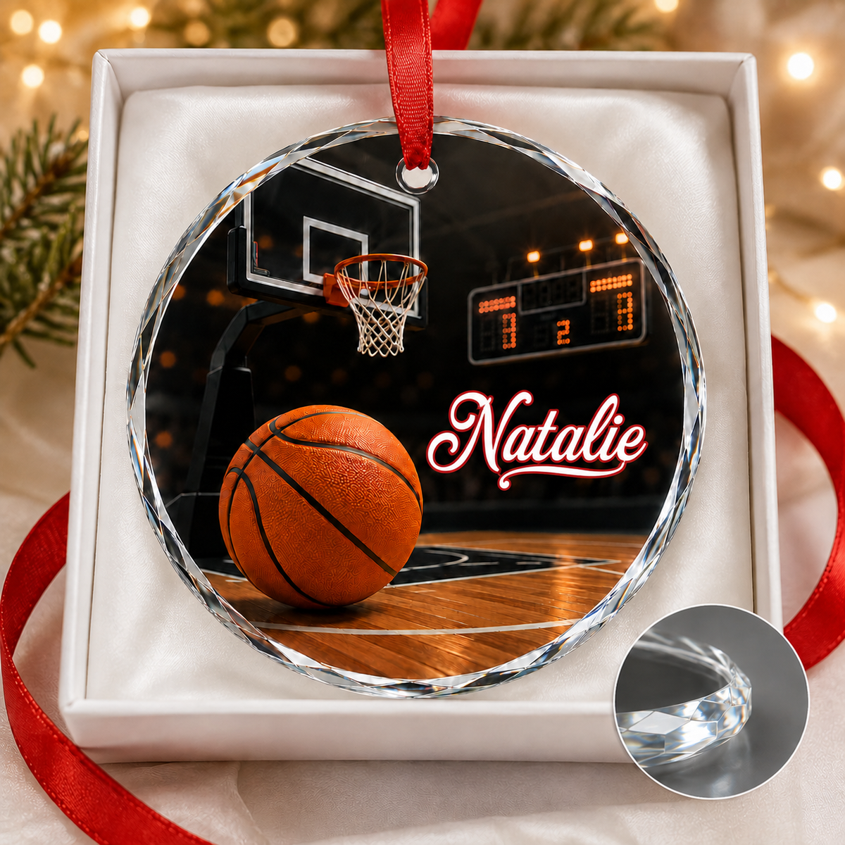 Sports Glass Ornament Basketball