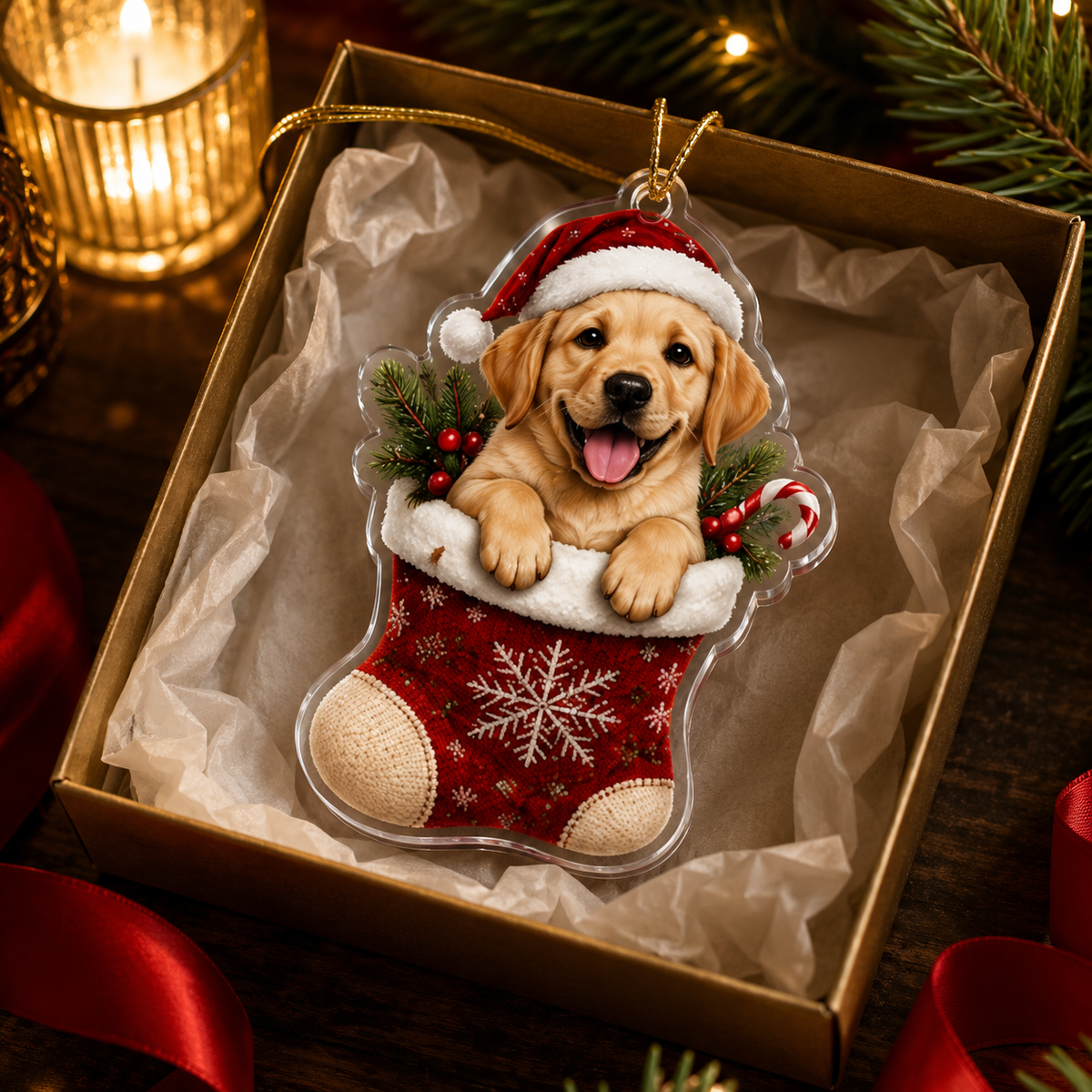 Dog Christmas Socks Golden Retriever