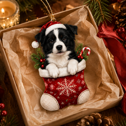 Dog Christmas Socks Border Collie