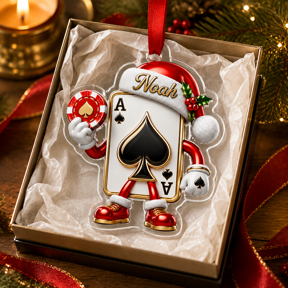 Pocker Custome Name Acrylic Pocker Card