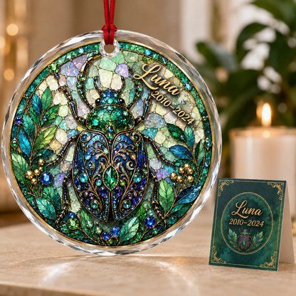 Custom Name Glass Animal Beetle