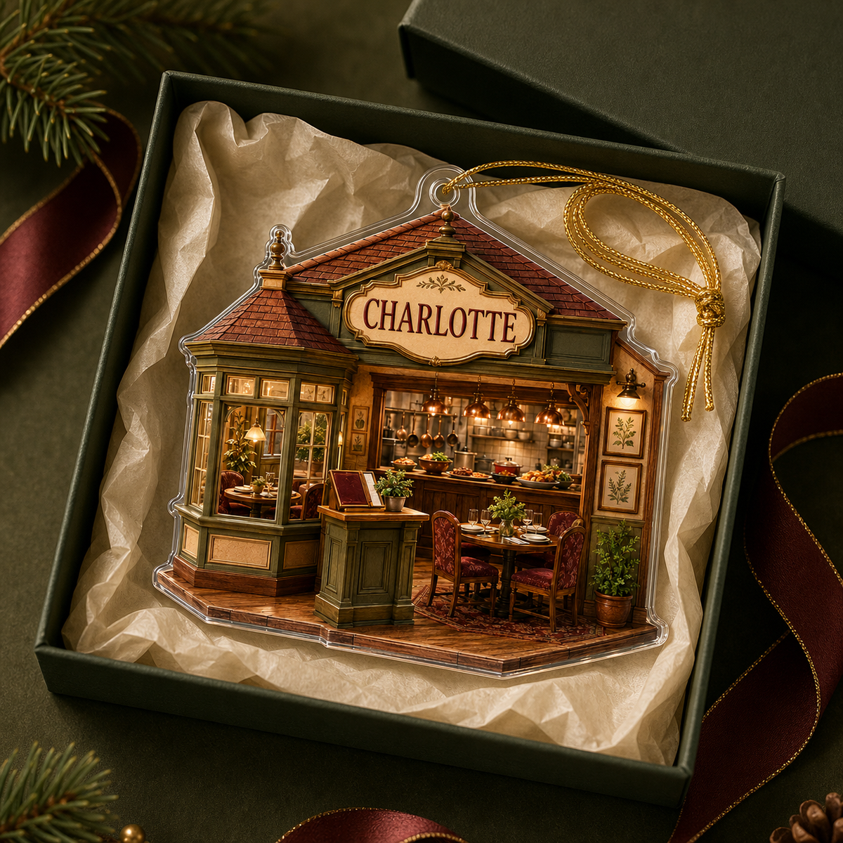 Food Lover Family-Owned Restaurant Ornament