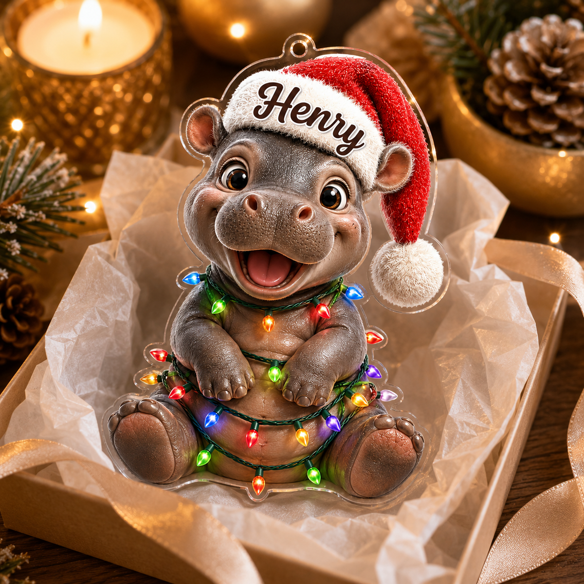 Animal Led Light Hippo