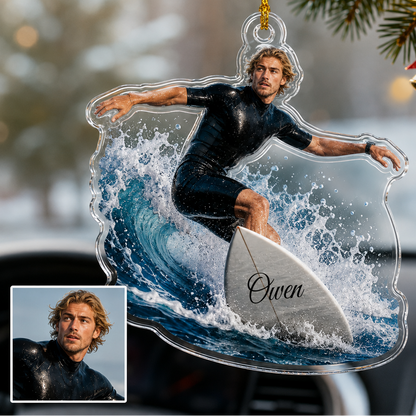 Surfing Personalize Acrylic Surfer