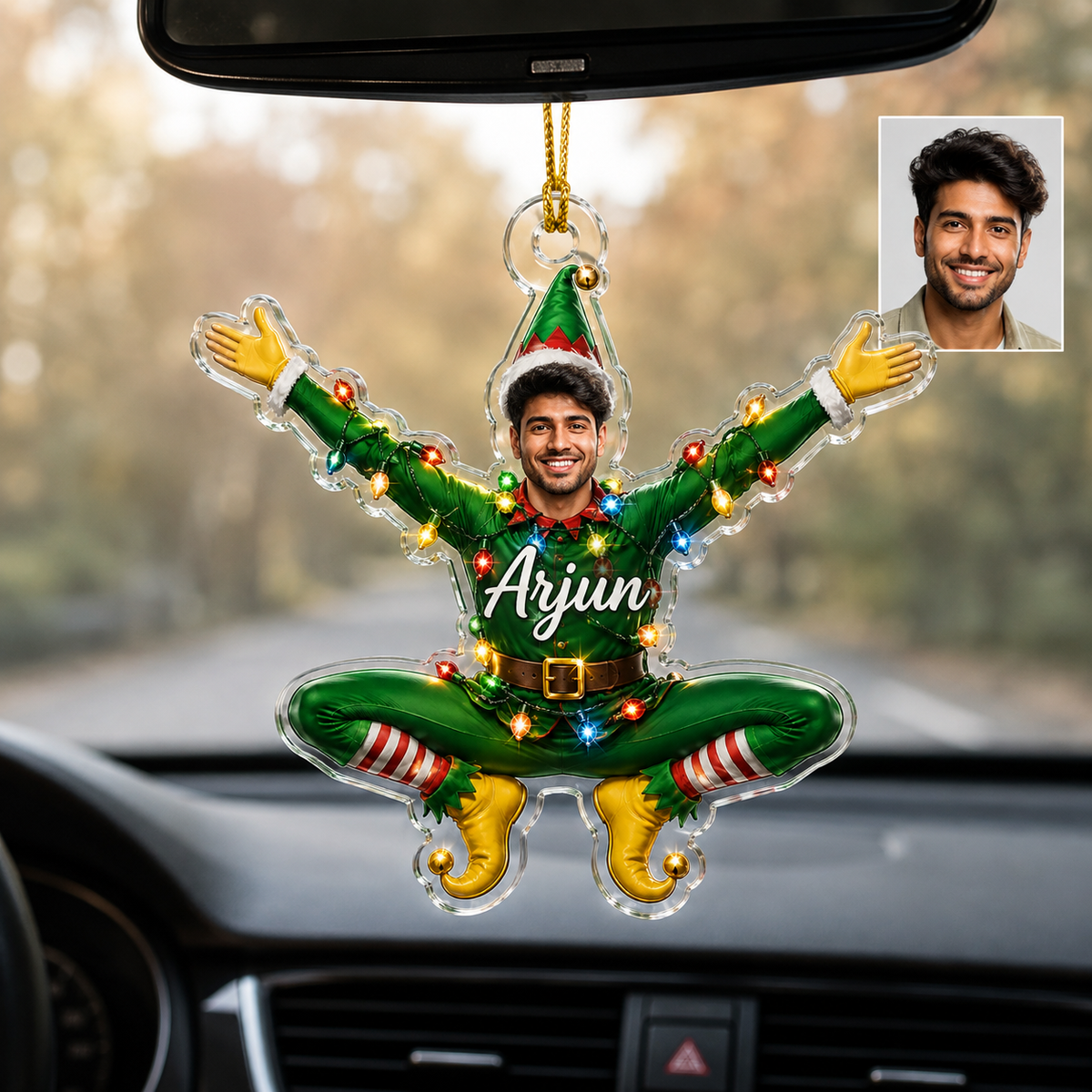 Custom Photo Christmas Elf Man
