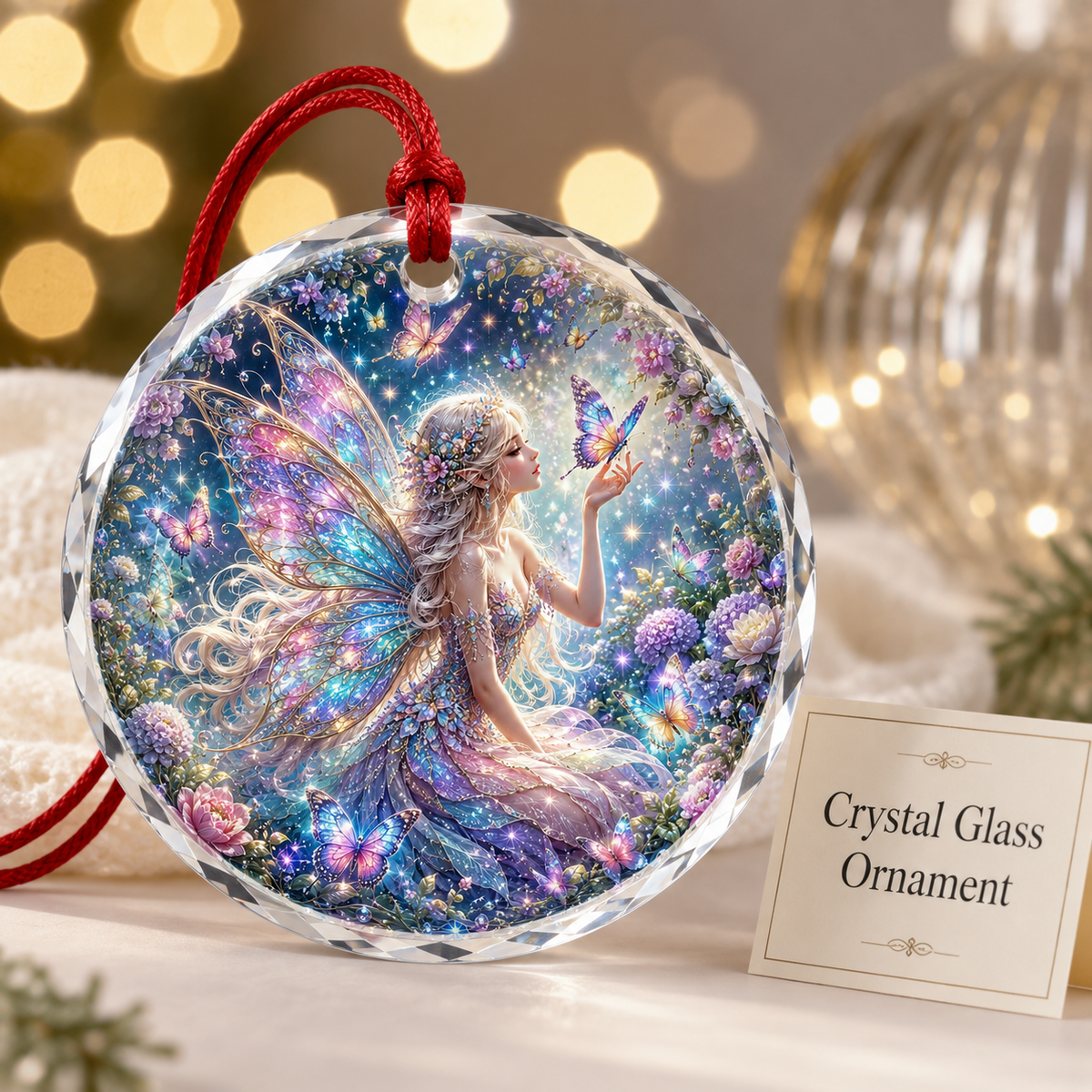 Fairy Glass Ornament Butterfly Fairy