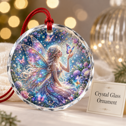 Fairy Glass Ornament Butterfly Fairy