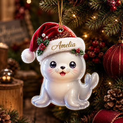 Animal With Santa Hat Sea Lion