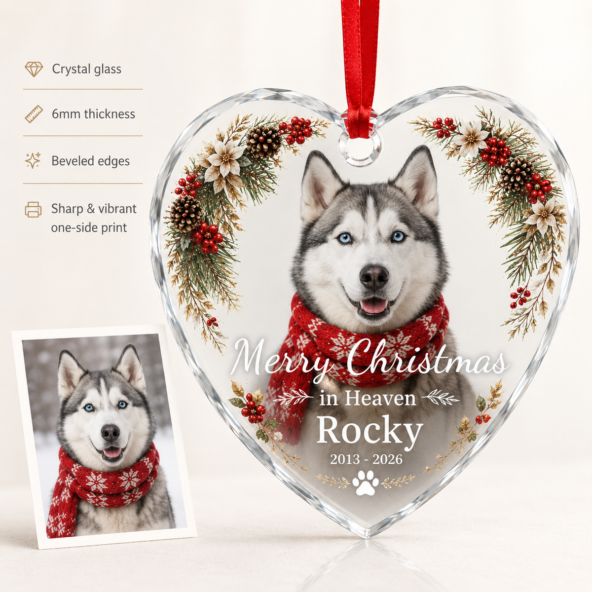 Custom Photo Dog Memorial Style 7