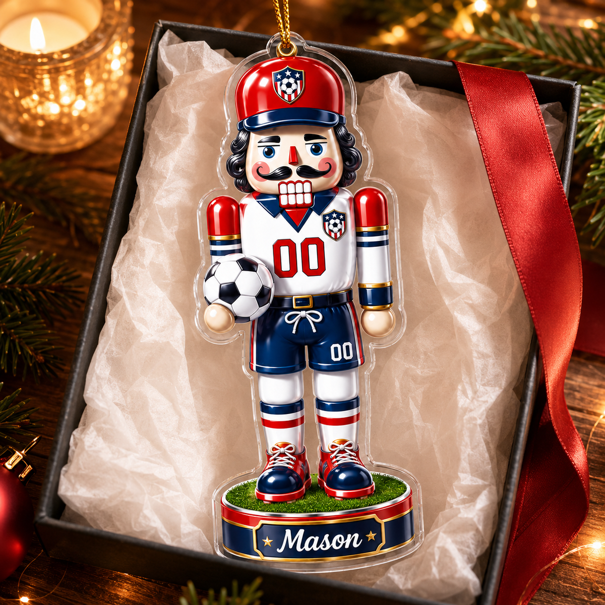Sports Nutcracker Soccer Acrylic