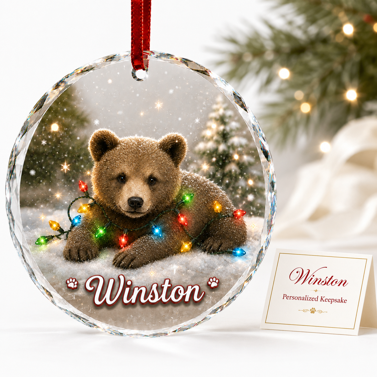 Glass Animal Led Light Bear