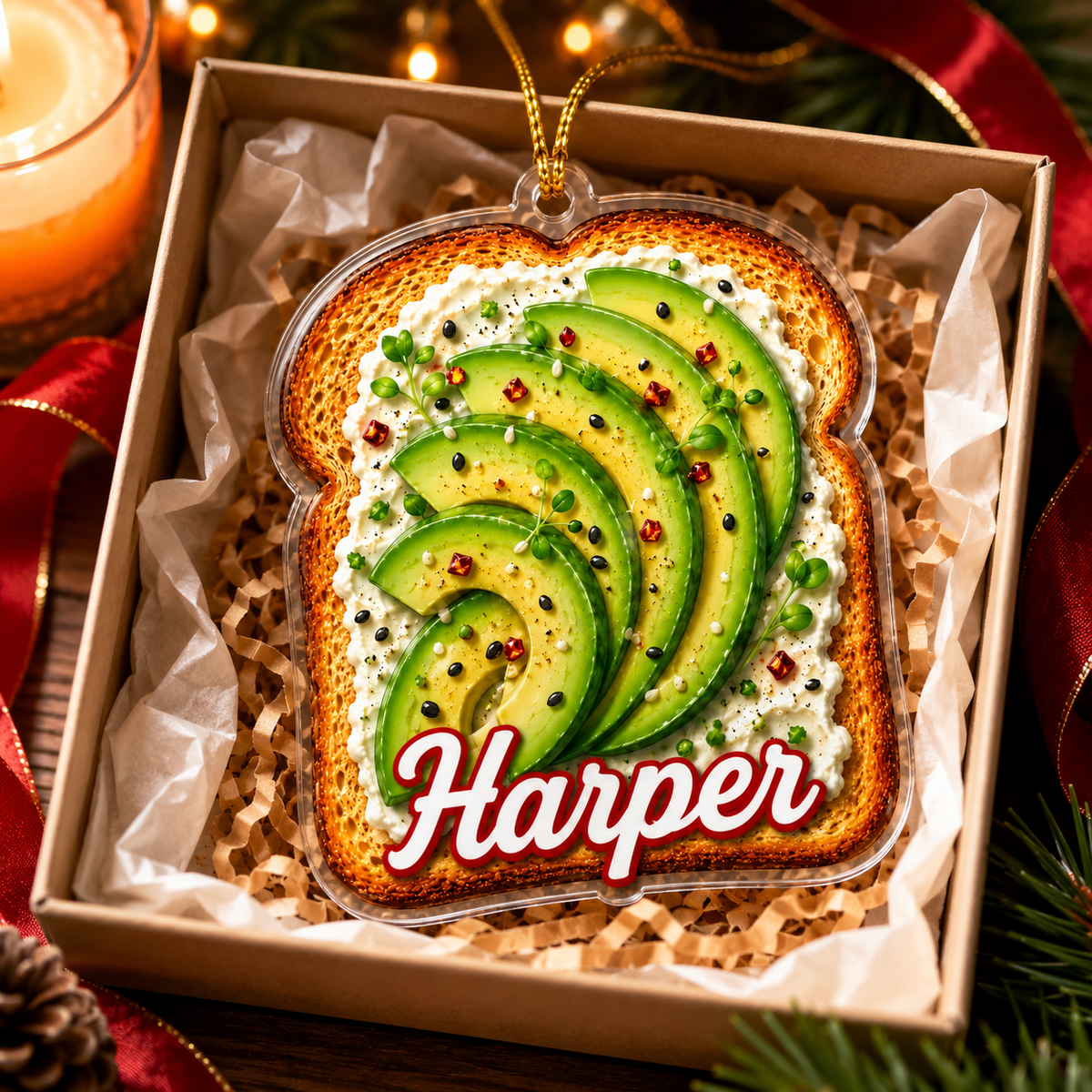 Breakfast Custom Name Avocado Toast Acrylic