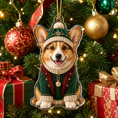 Dog Chrismast With Noel Sweater Corgi