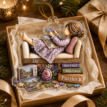 Personalized Just A Girl Hobby Puzzle Lover