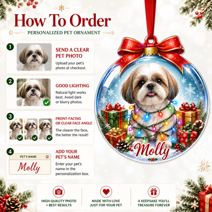 Custom Photo Dog Christmas Style 5