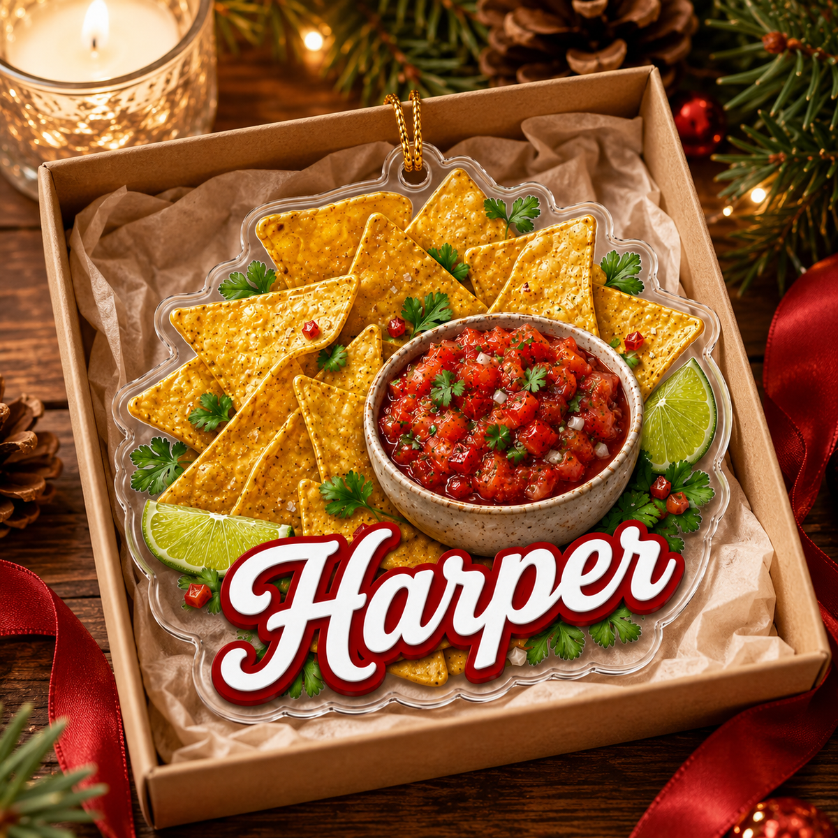 Breakfast Custom Name Tortilla Chips Acrylic