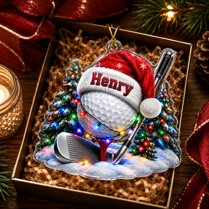 Custom Sports Christmas Acrylic - Golf