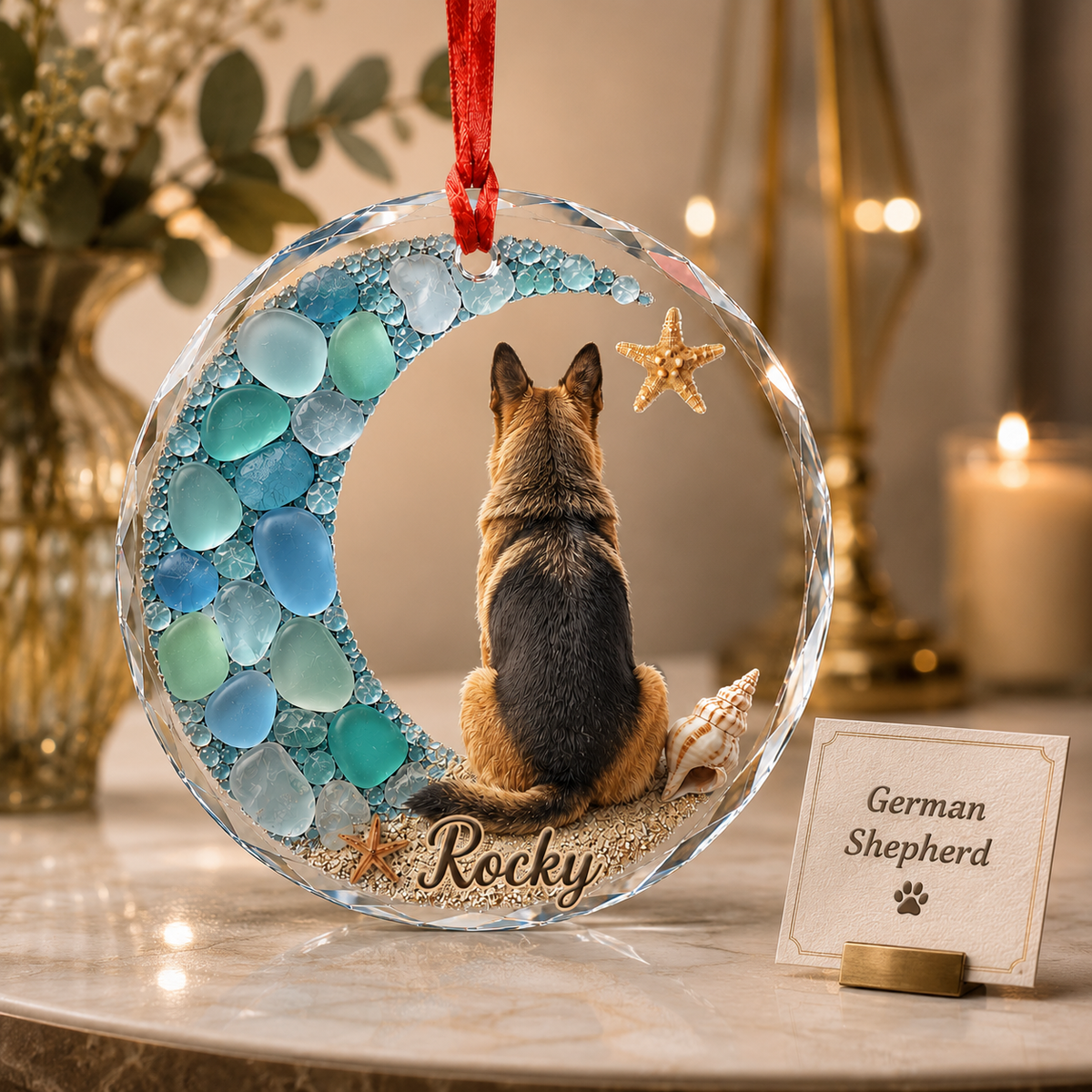 Custom Dog Seashell German Shepherd
