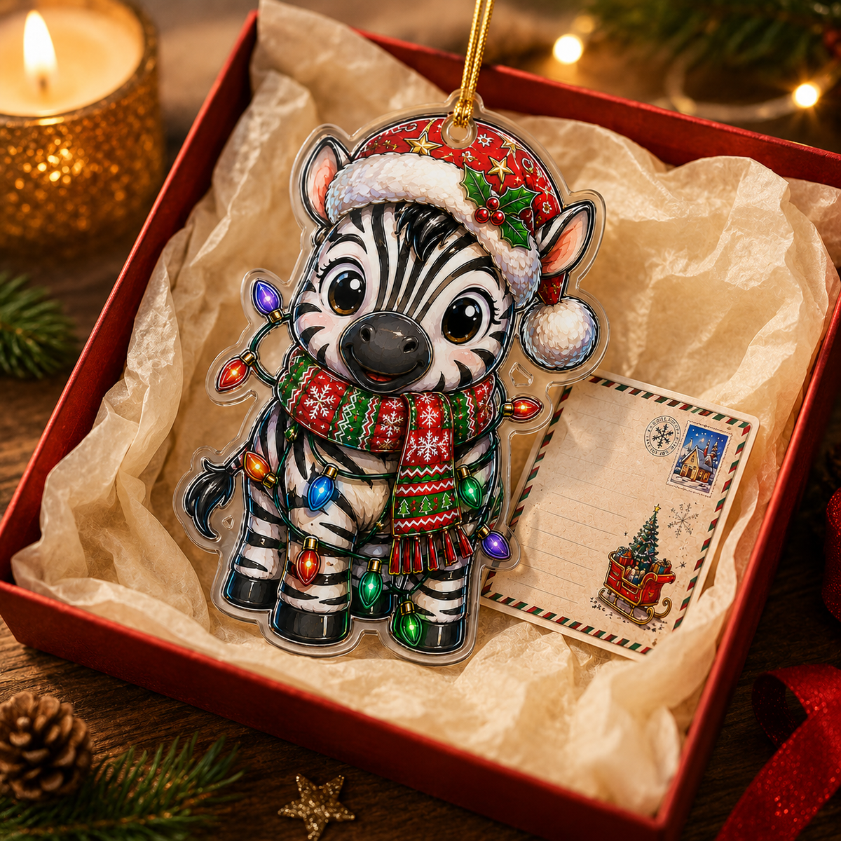 Animal With Christmas Led Zebra