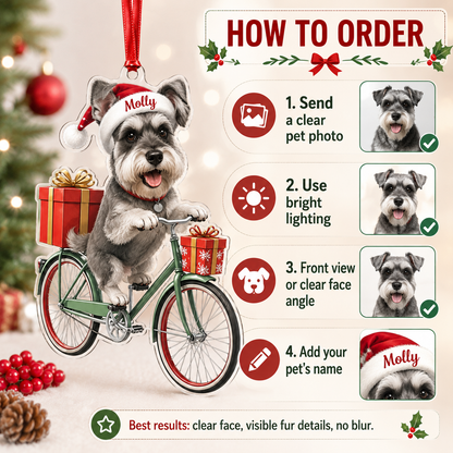 Custom Photo Dog Christmas Style 10
