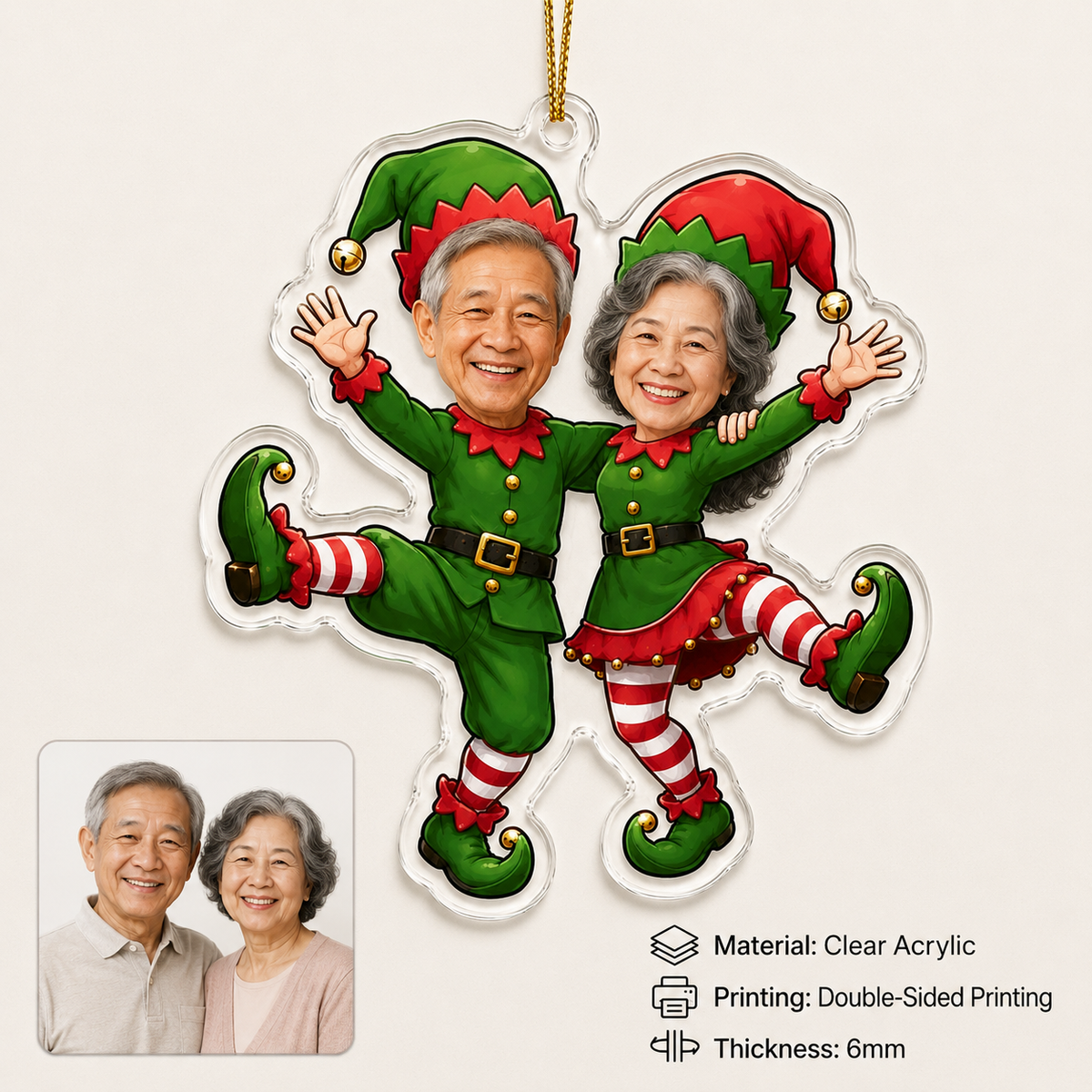 Custome Photo Couple Xmas Fairy