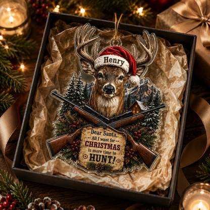 Personalized Hunting Christmas Buck Acrylic