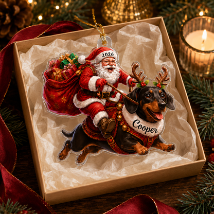 Santa Claus and Dog Dachshund