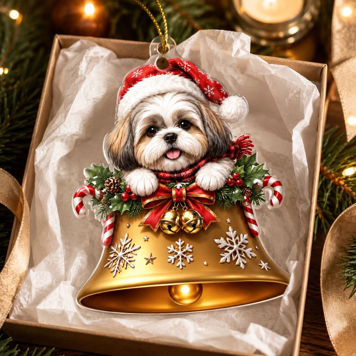 Dog Christmas Bell Shih Tzu