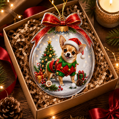Dog Santa Bauble Ball Chihuahua
