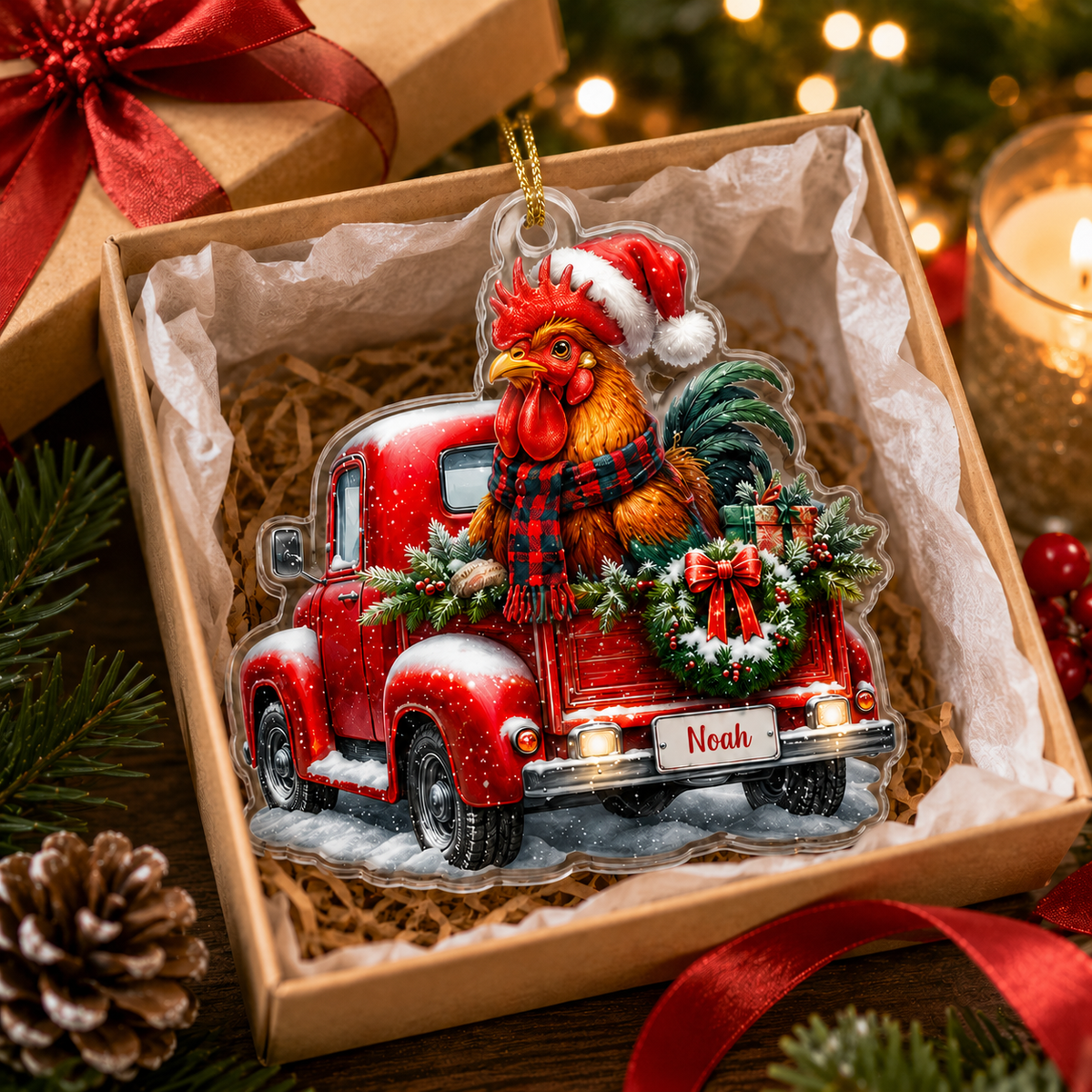 Christmas Farm Rooster