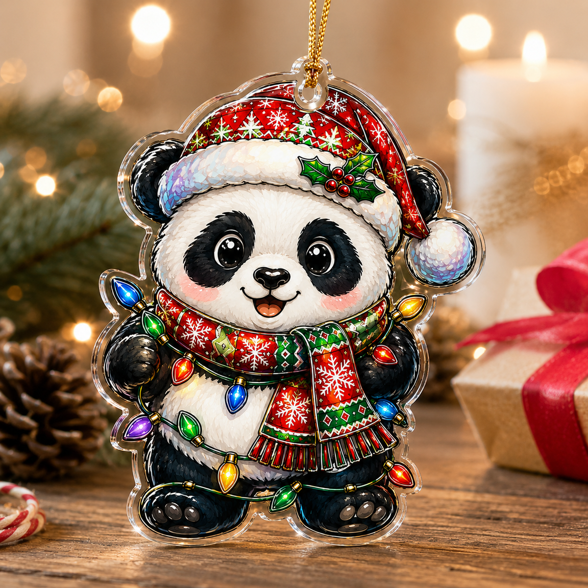 Animal With Christmas Led Panda
