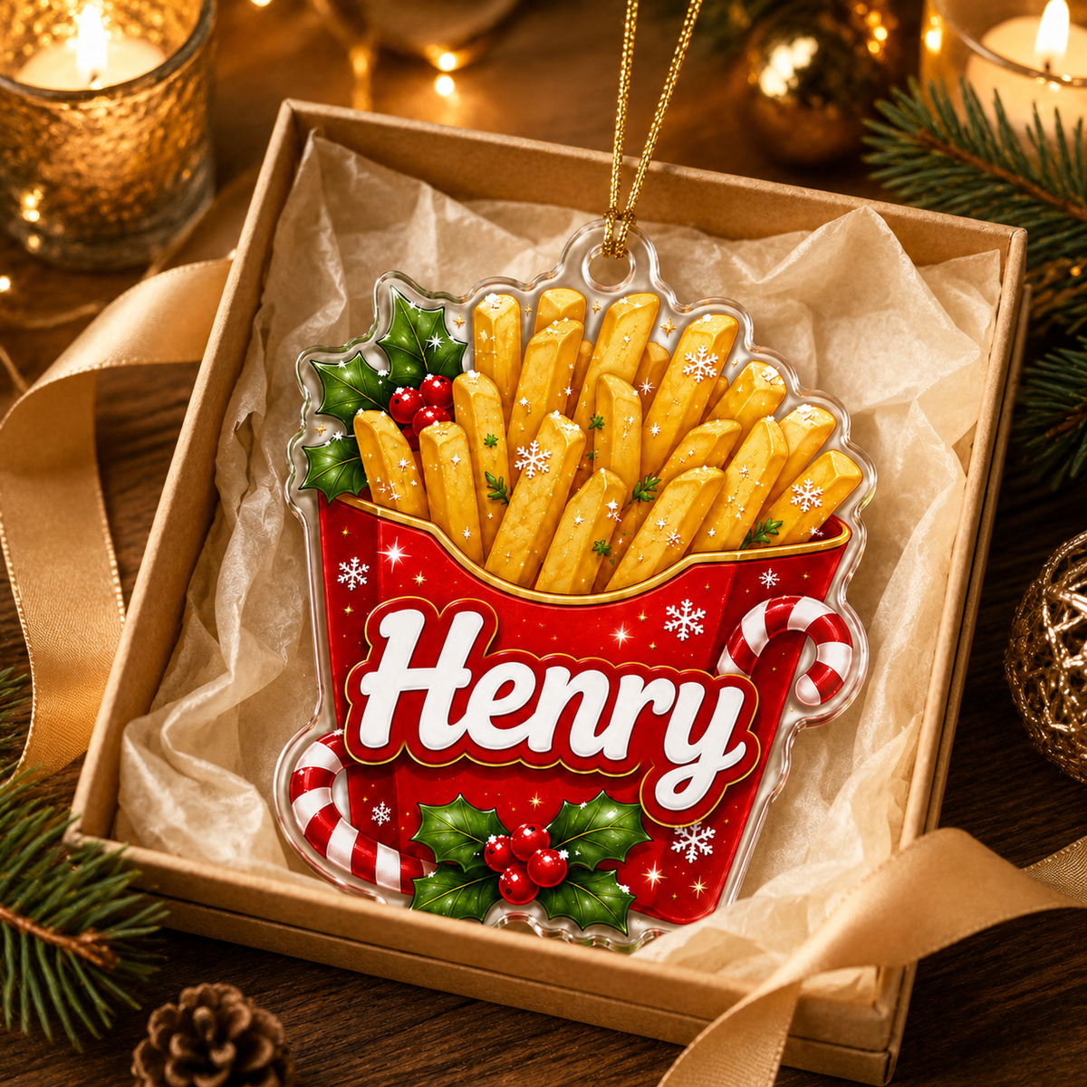 Custom Name Food Acrylic - French Fries
