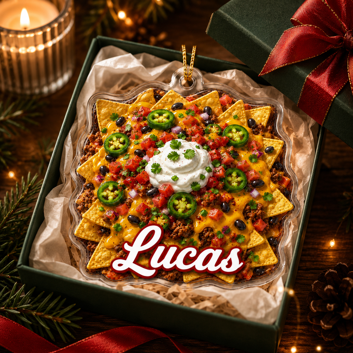 Breakfast Custom Name Loaded Nachos Acrylic