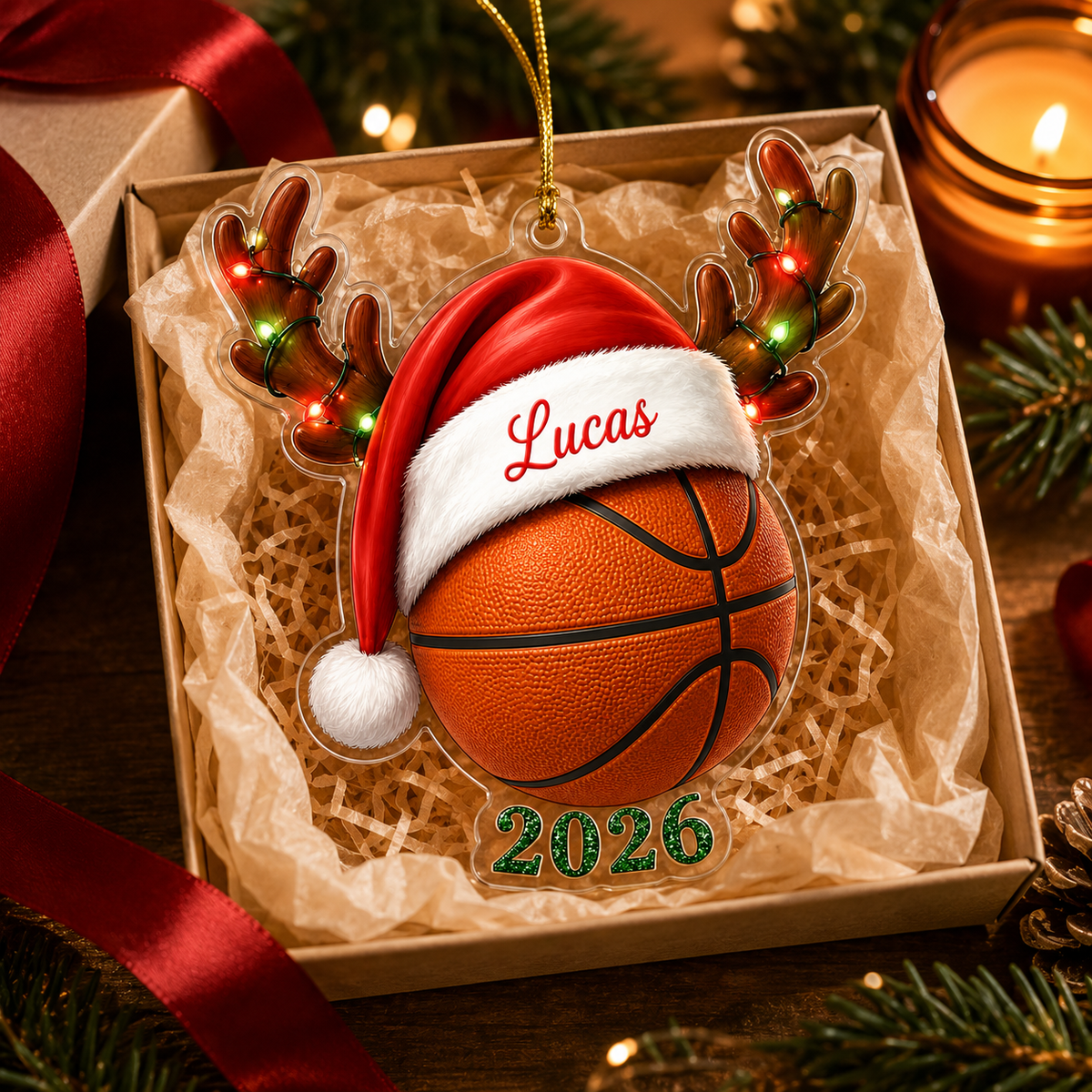 Christmas Sports 2026 Basketball Acrylic