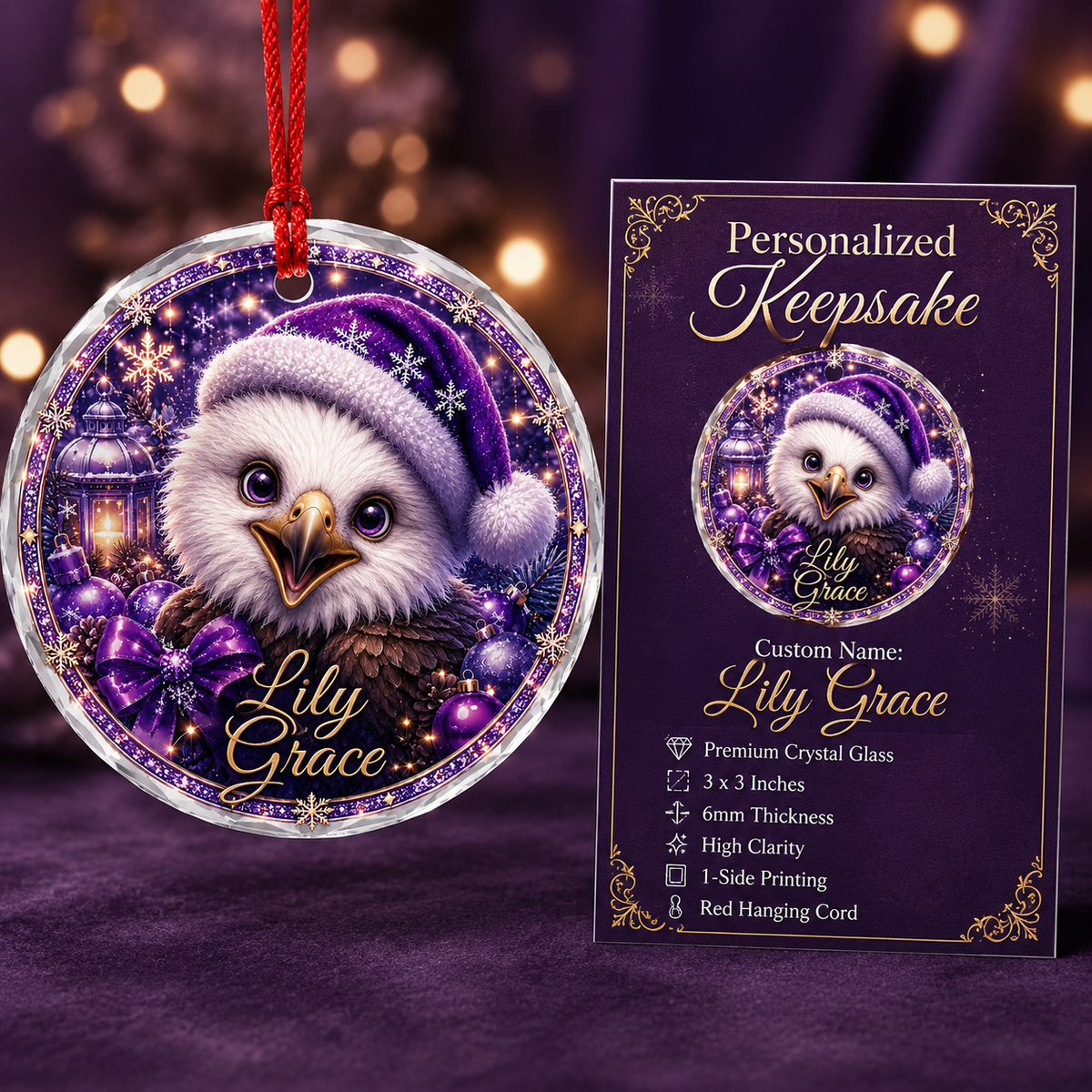 Purple Bird At Christmas Baby Eagle