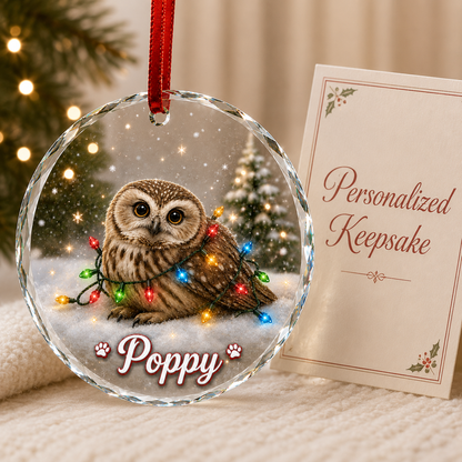 Glass Animal Led Light Owl