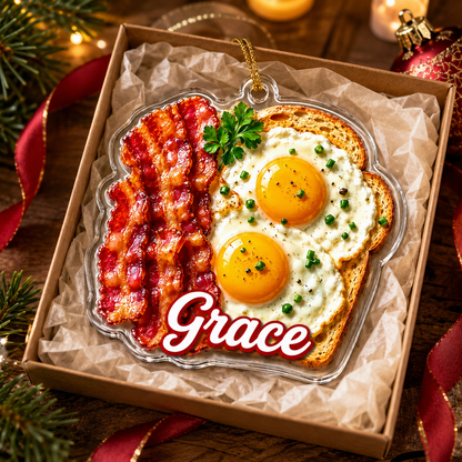 Breakfast Custom Name Bacon and Egg Toast Acrylic