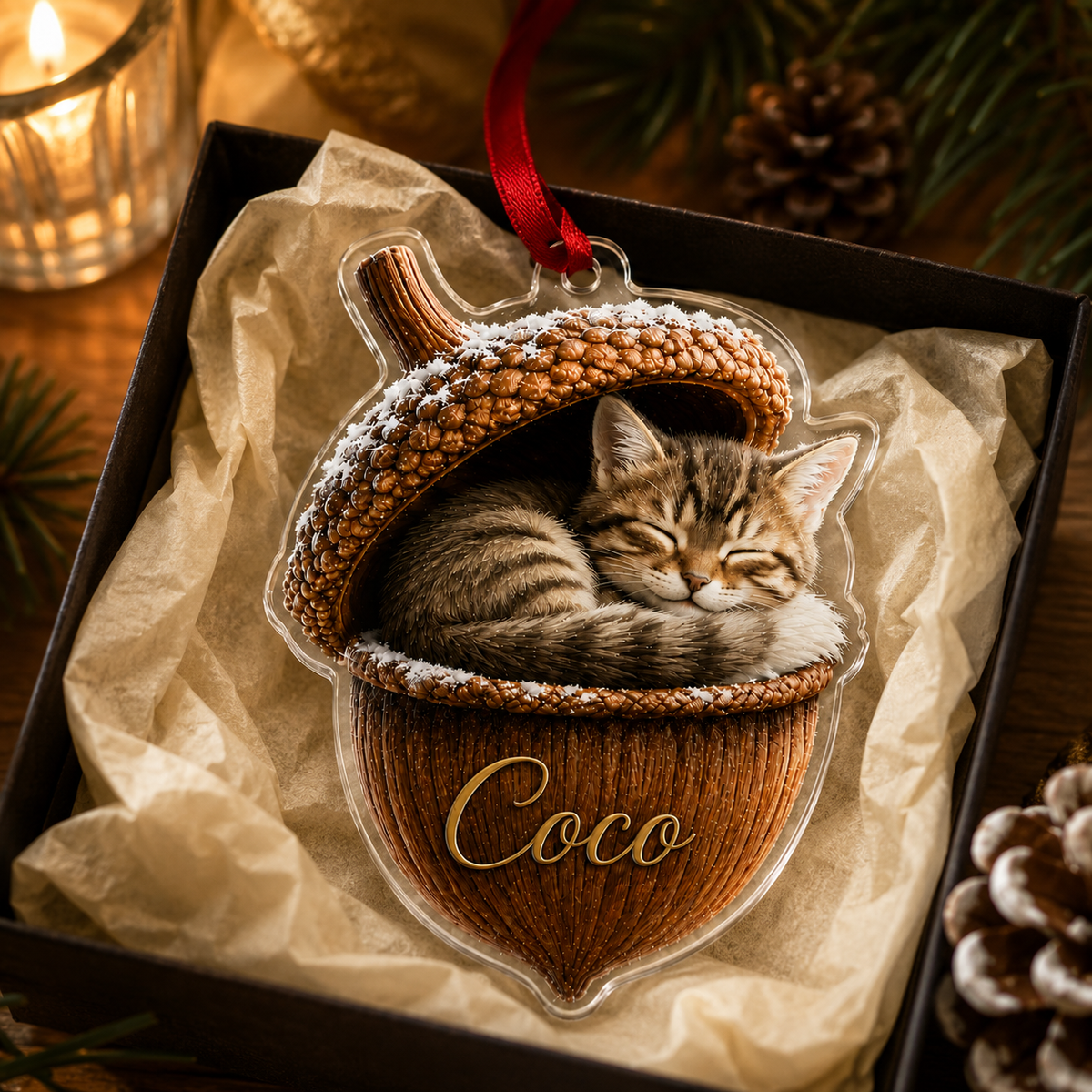 Animal Tree Decor Acrylic Cat