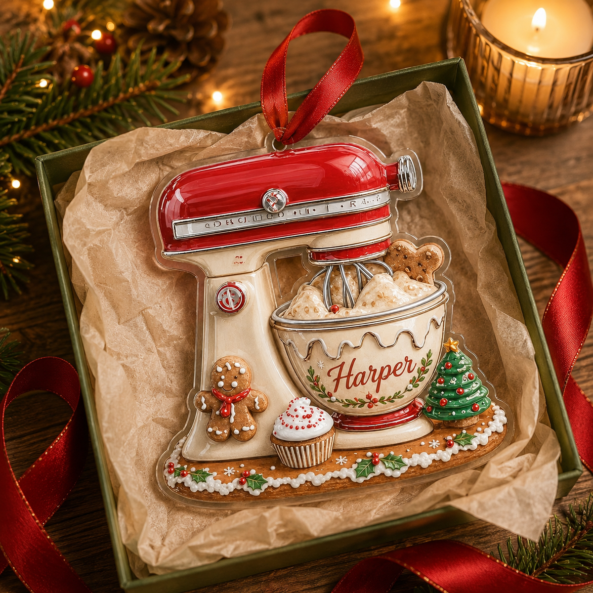 Personalized Kitchen Utensils Acrylic Cupcake Dough Mixer