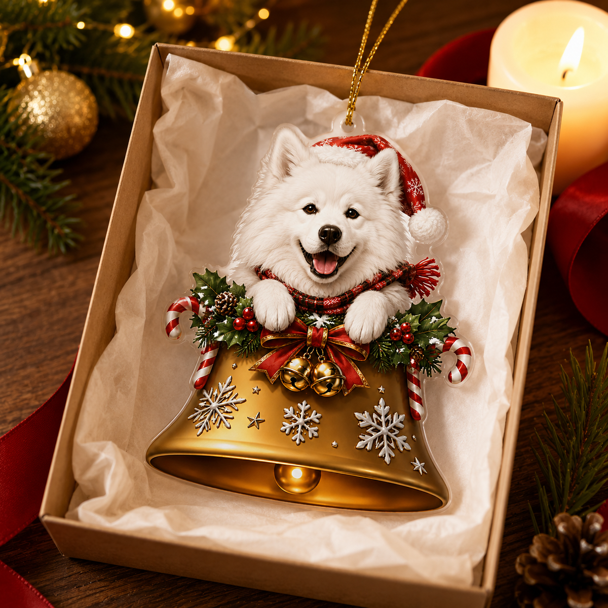 Dog Christmas Bell Samoyed
