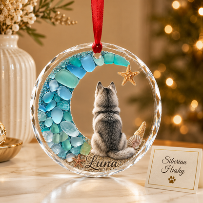Custom Dog Seashell Husky