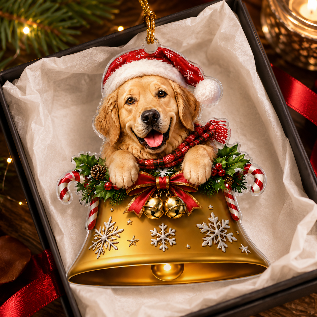 Dog Christmas Bell Golden Retriever