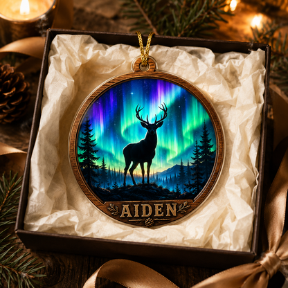Personalized Hunting Aurora Stag Acrylic