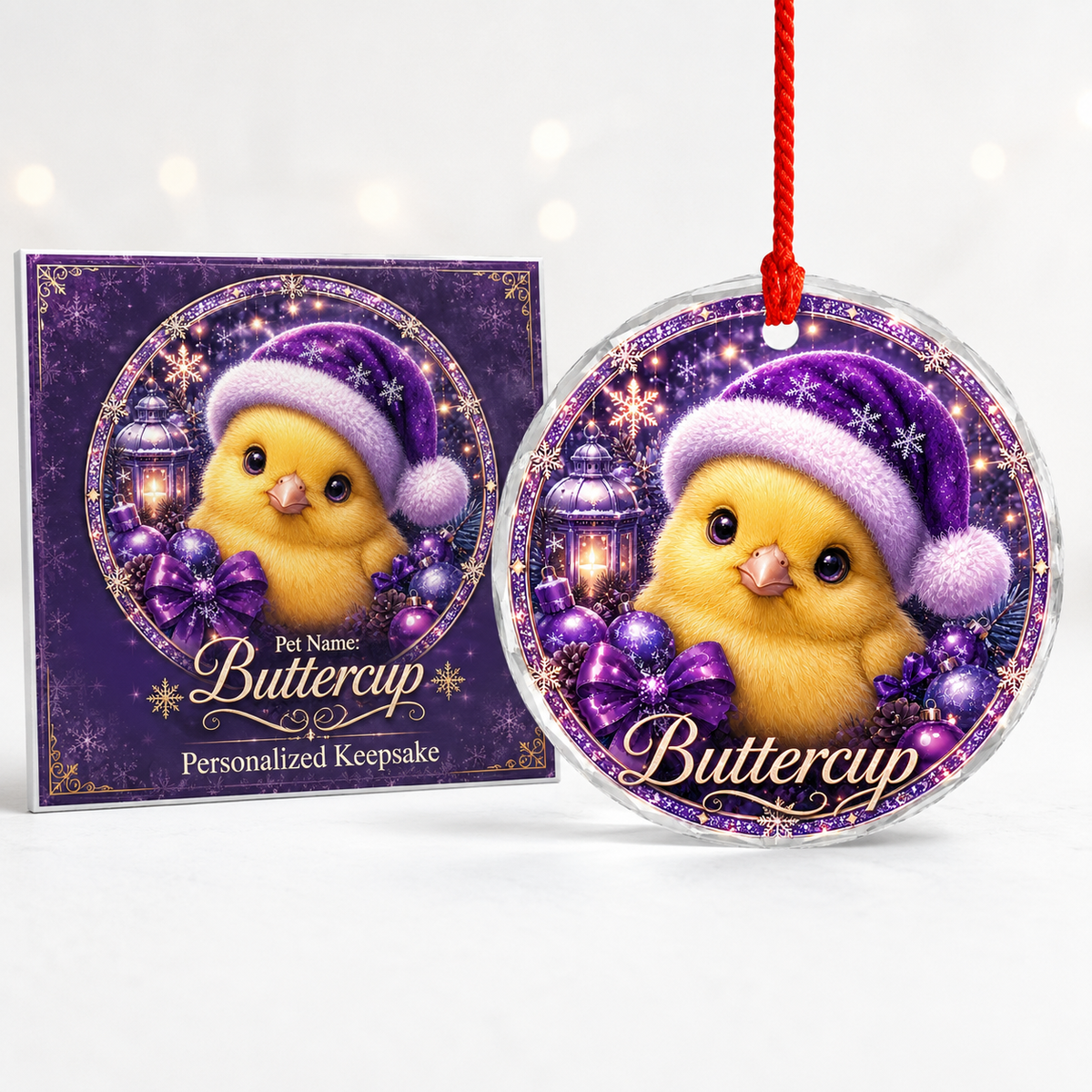 Purple Bird At Christmas Canary