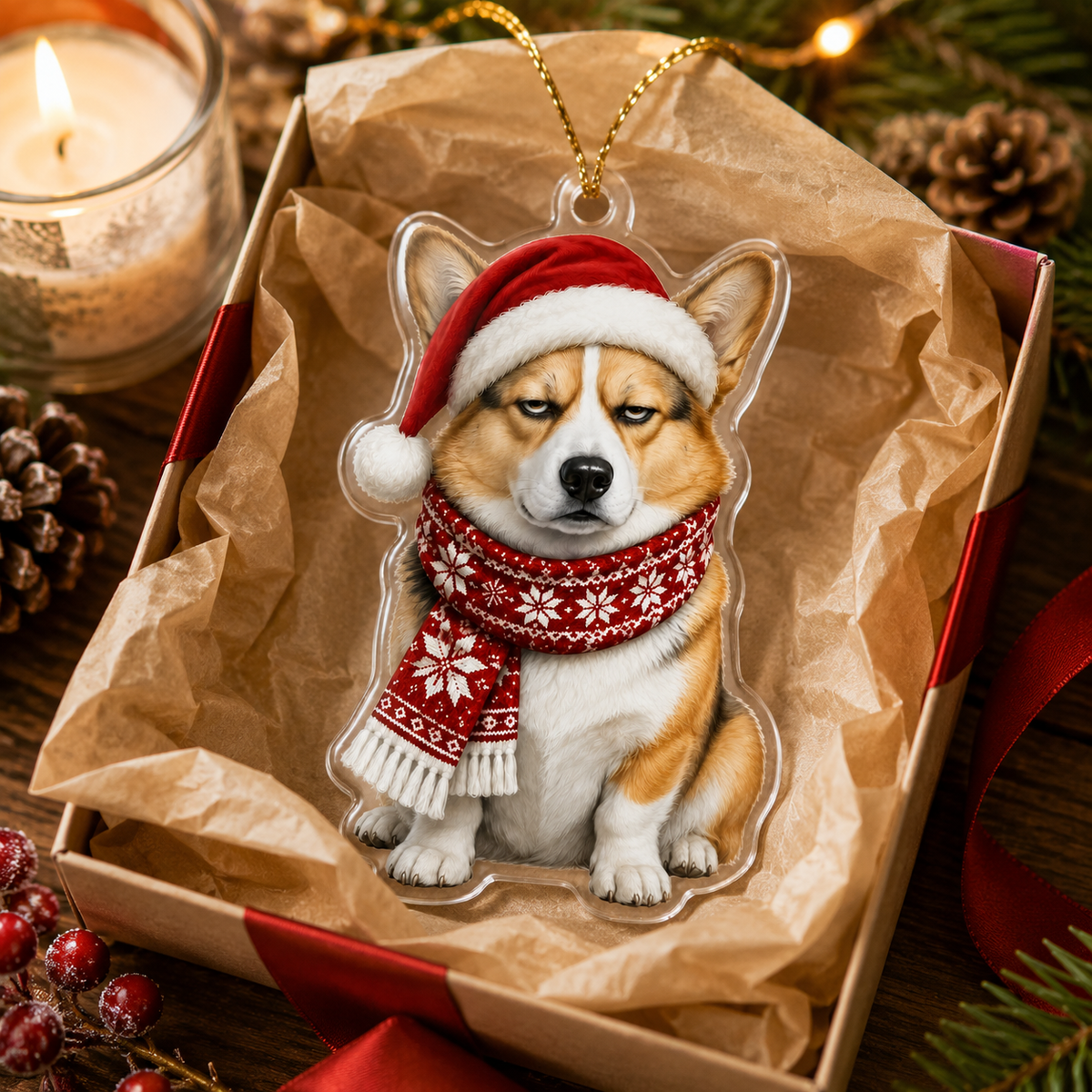 Dog Funny Christmas Corgy