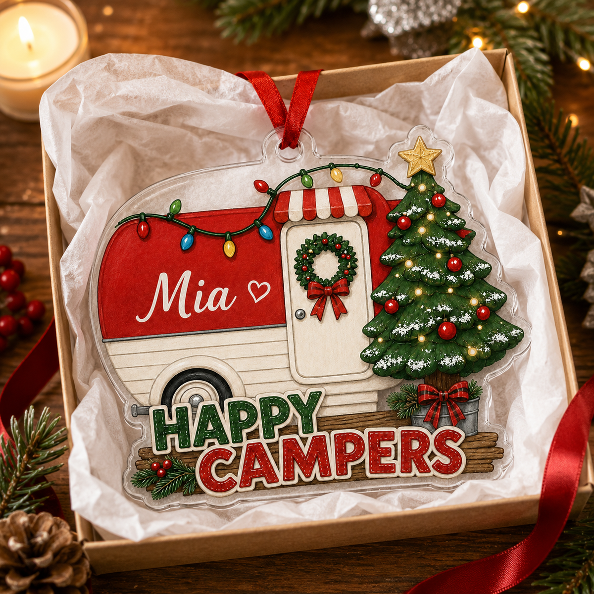 Camping Personalize Acrylic Basic Mobile Home