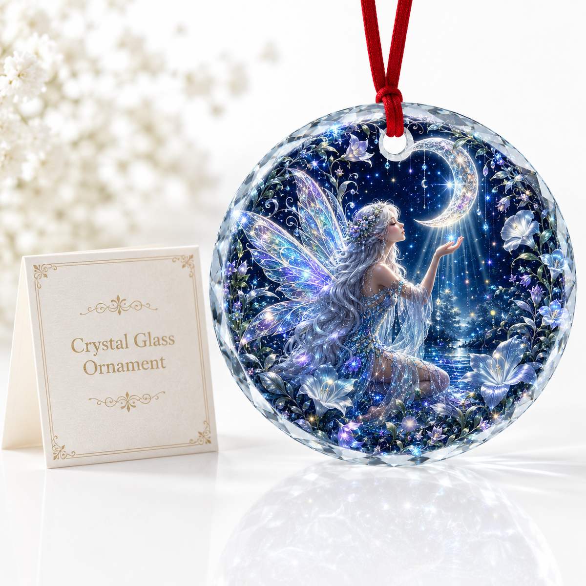 Fairy Glass Ornament Moonlight Fairy