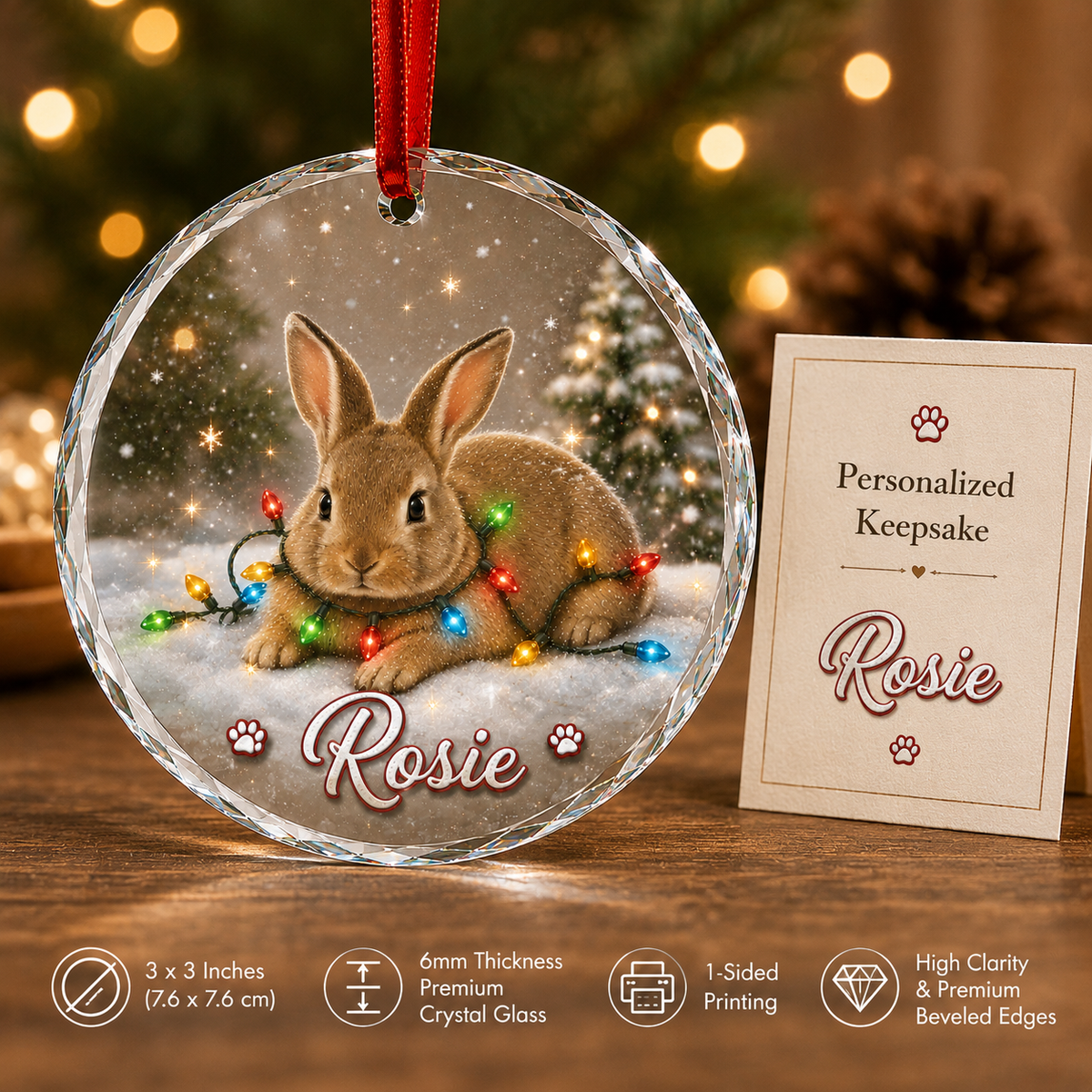 Glass Animal Led Light Rabbit