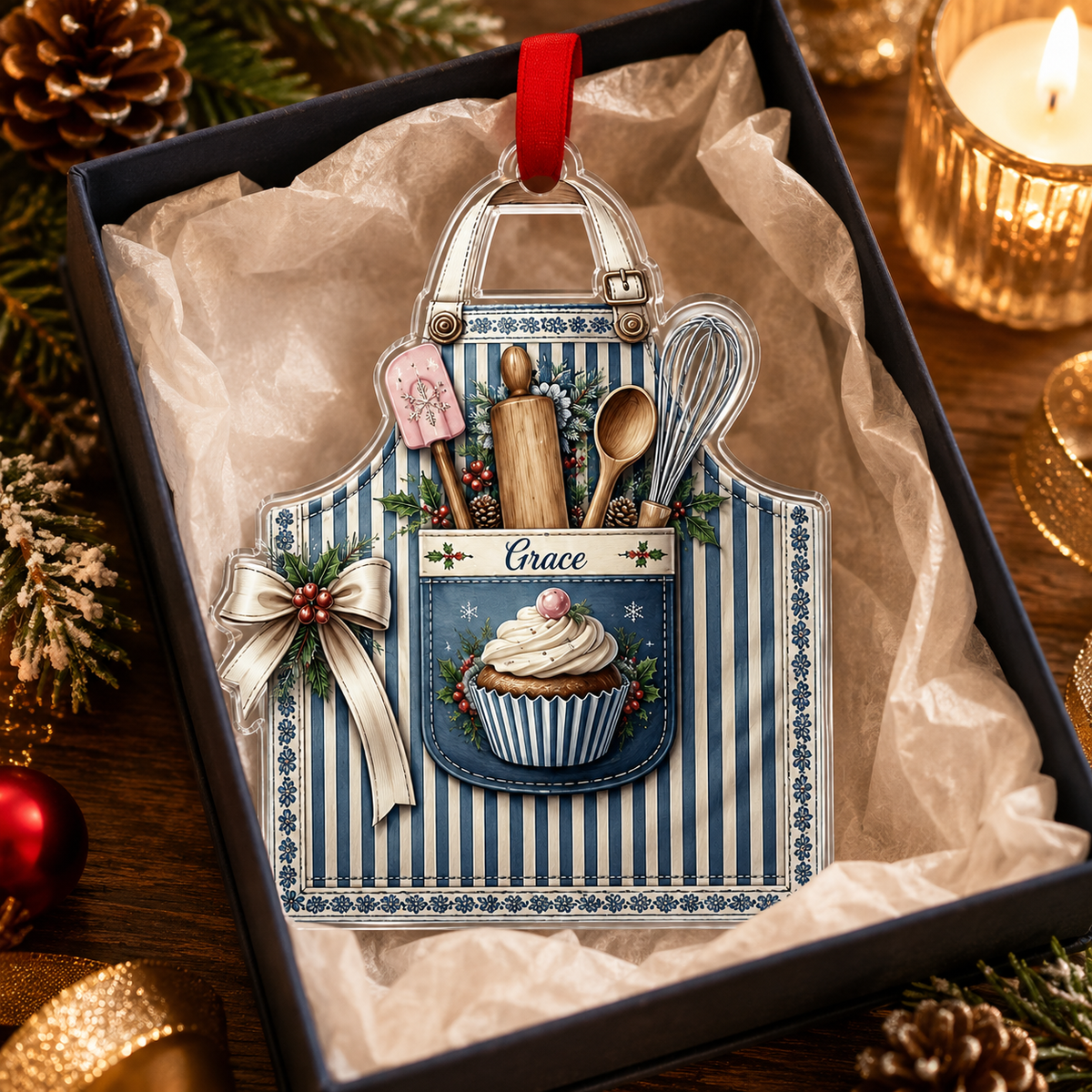 Personalized Kitchen Utensils Acrylic Caro Apron